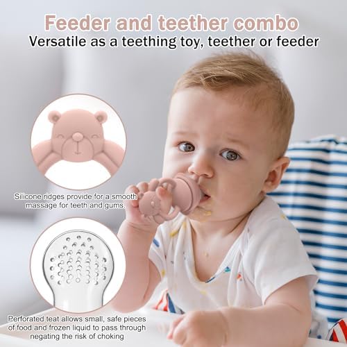 Baby Teething Toy with Fruit Food Feeder & Popsicle Freezer Molds Set - Image 4