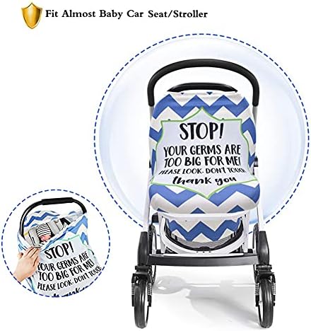 Metplus Baby Car Seat Cover, No Touch Sign Carseat Canopy & Nursing Covers - Image 4