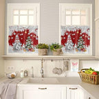 Vandarllin Christmas Gnome Kitchen Curtains and Valances Set, Winter Merry - Image 4