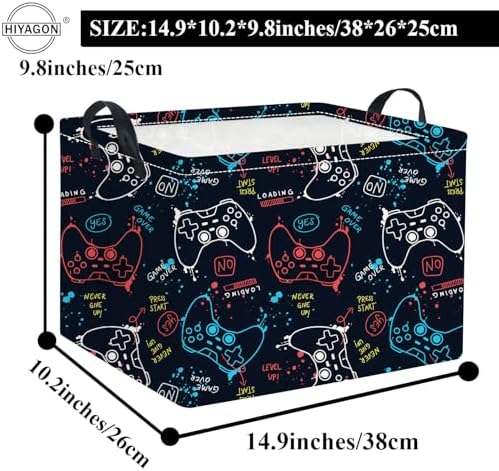 Rectangular Game Basket for Boys Kids Baby Storage Basket Storage Bin Organizer - Image 6