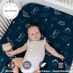 Dreamology Mini Crib Sheets, Pack and Play Sheets Fitted, 100% Cotton - Image 2