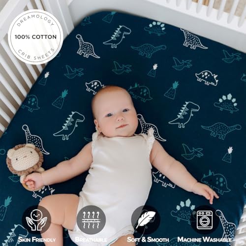 Dreamology Mini Crib Sheets, Pack and Play Sheets Fitted, 100% Cotton - Image 2