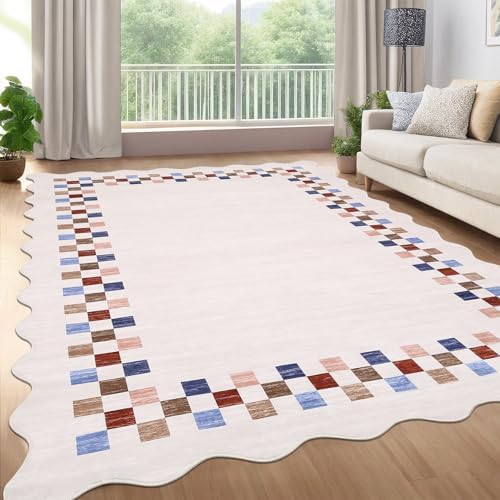 GarveeHome Scalloped Washable Rug 9x12 Area Rug - Image 2