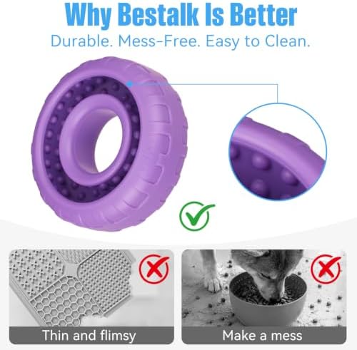 Dog Enrichment Lick Bowl, Bestalk Slow Feeder Lick Mat - Image 4