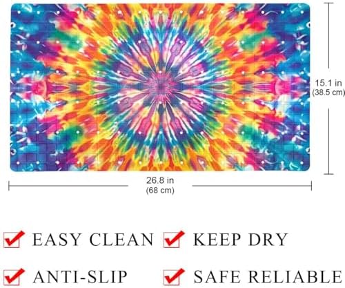 Bath Tub Shower Mat, Washable Bathtub Floor Mats, Suction Cups and Drain Holes - Image 4