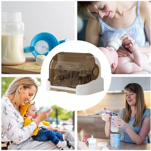 Baby Drying Rack with Lid, Dustproof Baby Storage Box with Removable Drain Tray - Image 6
