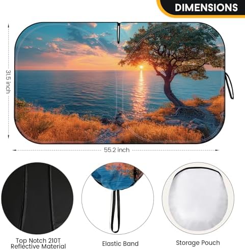 Car Windshield Sun Shade Foldable Reflector Sunshade - Image 3