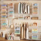 7 Tier Hanging Closet Organizer and Storage, Foldable Wire Closet Shelving - Image 5