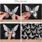 SAOROPEB 3D Butterfly Wall Decor 48 Pcs Pearl White Butterfly Decorations - Image 6