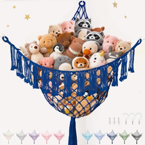 Lare Stuffed Animal Storage Hammock Corner Net by PrimZootyDesign