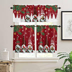 Christmas Gnomes Kitchen Curtains and Valances Set - Image 2