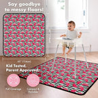BapronBaby Watermelon Stripes Waterproof Splash Mat Catch All Floor Cover - Image 4