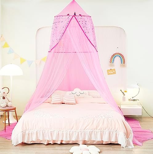 Bed Canopy for Girls, Unicorn Princess Bed Canopy Bedroom Accessories Decor - Image 5