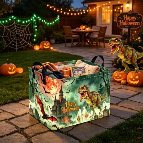Halloween Dinosaur Ghost thriller basket, Empty Halloween basket, Horror and - Image 4