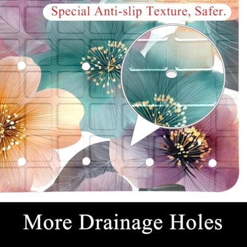 Shower Mat Bathtub Mat, 26.8x15.1 inch, Non-Slip Bath Mat - Image 2