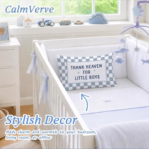Thank Heaven for Little Boys Pillow Cover 12x20 - Image 6