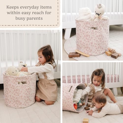Sorrel + Fern Nursery Storage Basket, Soft Collapsible Fabric Toy Bin, Magic - Image 3