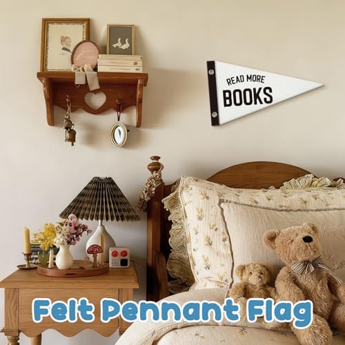 Classroom Decor, Read More Books Pennant Felt Banners Flags, Reading Nook - Image 2
