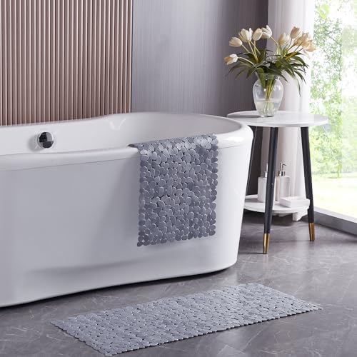 Webos Bath Shower Mat Non Slip: Extra Large Pebble Bathtub mat - Image 3