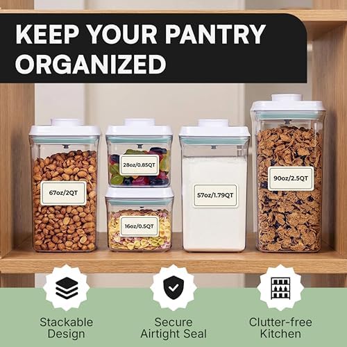 Bop Top Airtight Food Storage Containers | Pop-Top Lid | 3.5 Cups / 28 Oz - Image 5
