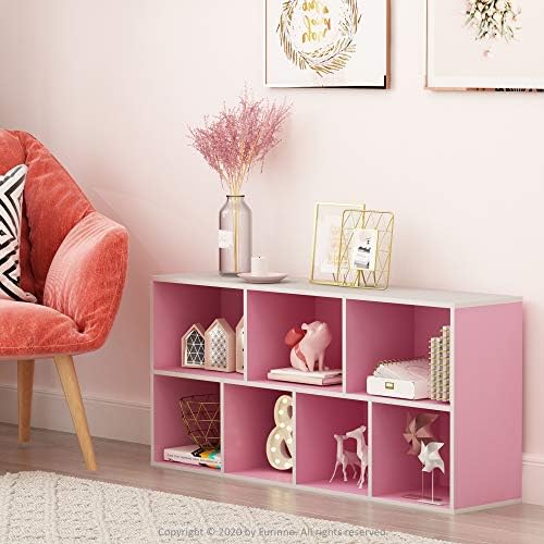 Furinno LUDER Book Shelf, 7-Cube Bookshelf, Bookcase - Image 2