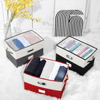 Large Linen Fabric Foldable Storage Bins - Image 2