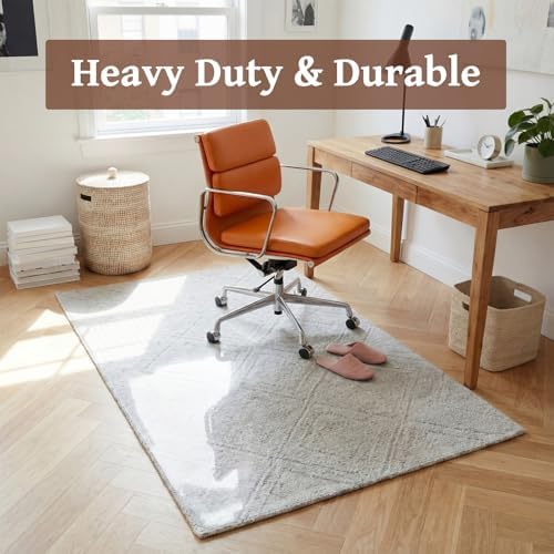 Leinuosen Office Chair Mat for Carpet 46" x 60" Plastic Desk Chair Mat Non Slip - Image 5