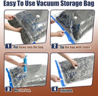 12 Jumbo Vacuum Storage Bags for Bedding, Vacuum Seal Bags for Clothing - Image 4