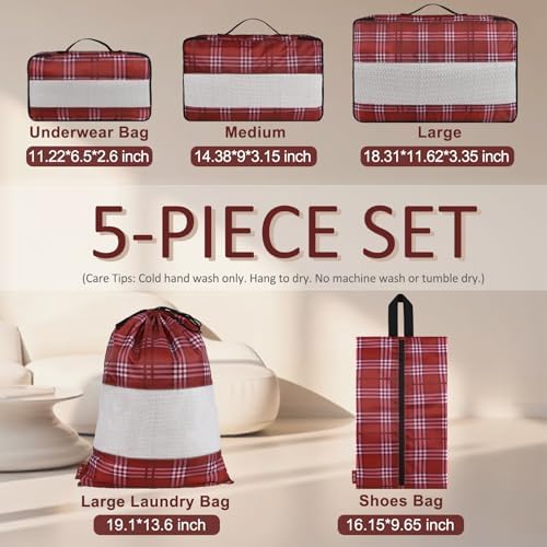 U+U 5 Set Packing Cubes, Travel Organizers - Image 3