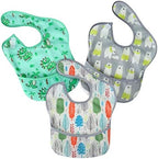 PandaEar 3 Pack Super Light Weight Baby Bib, Waterproof, Stain Oil and Odor by PandaEar