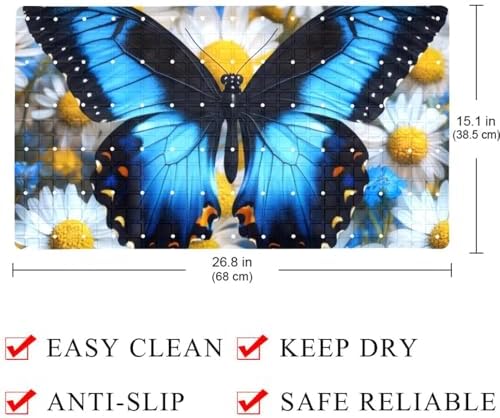 Non Slip Shower Mat Bathtub Mat 15.1x26.8 Inch, Quick Dry Bath Mat - Image 4