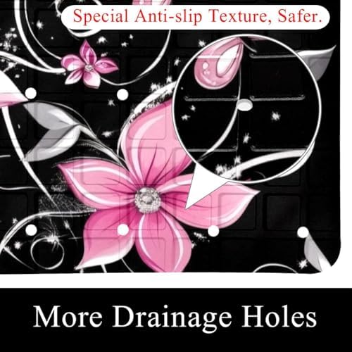 Bath Tub Shower Mat, Washable Bathtub Floor Mats, Suction Cups and Drain Holes - Image 2