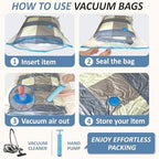 Vacuum Storage Bags with Hand Pump, Vacuum Seal Space Saver Bags, 12 Small - Image 7