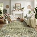 BILEEHOME Vintage Olive Green 6x9 Area Rugs by BILEEHOME