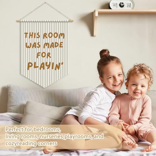RTXLEZM Playroom Decor Banner, This Room Was Made - Image 3