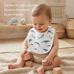 6-Pack Muslin Baby Bibs for Drooling & Teething, Absorbent Bib - Image 6