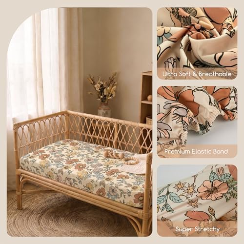 3 Pack Bedside Bassinet Sheets Girl & Boy 33" x 20" Rectangle - Image 6