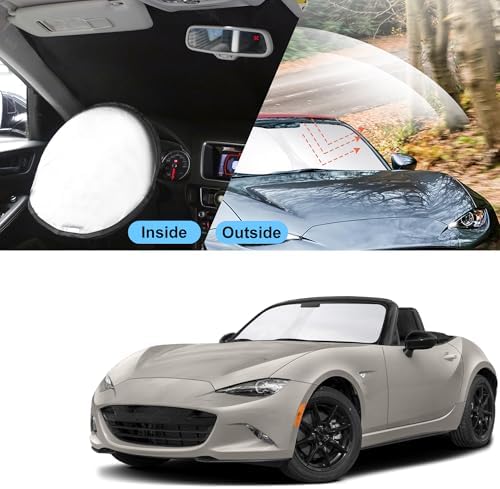TINGLU Sun Shade for Mazda MX-5 Miata 2017-2019 Accessories Windshield Sun - Image 6
