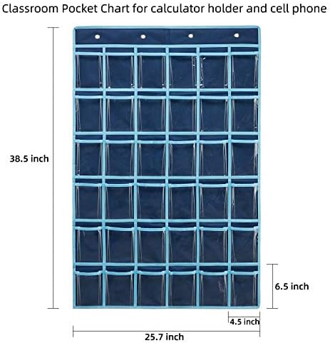 SAVERHO 36 Clear Pockets Classroom Pocket Chart - Image 2