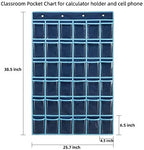 SAVERHO 36 Clear Pockets Classroom Pocket Chart - Image 2
