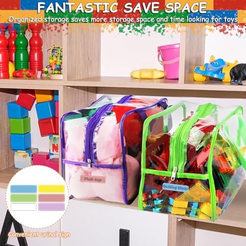 6 Colors Widen X-Large Toy Storage Bags 12.6×9.25×6.9In - Image 4