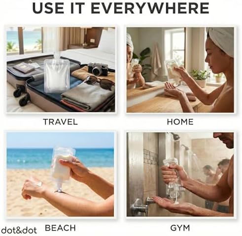 Travel Pouches for Toiletries, 13 Pack TSA Approved Refillable Travel Liquid - Image 5