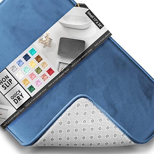 Clara Clark Bathroom Rugs, Velvet Memory Foam Bath Mat, Machine Washable Bath by ClaraClark