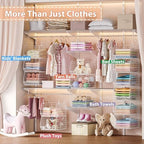 6 Tier Extended Depth Hanging Closet Organizer, Closet Storage Hanging Shelves - Image 7
