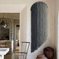 Macrame Wall Hanging Hand Dyed Blue Boho Fiber Art Decor 20" by FLBER