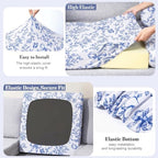 8Pcs Patio Cushion Covers Stretch Outdoor Furniture Protector Slipcovers - Image 5