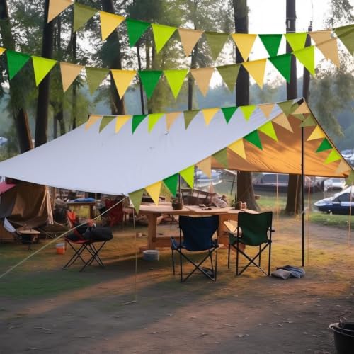 G2PLUS Pennant Banner Triangle Flag Bunting Garland Sage Green Flags 36PCS - Image 5