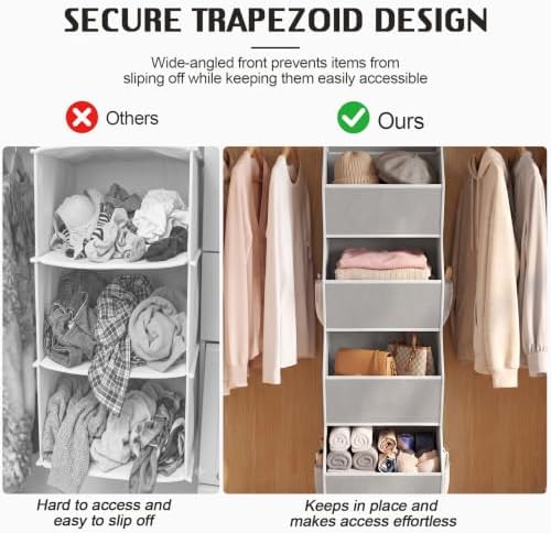Libeder 4 Shelf Hanging Closet Organizer and Storage - Image 6
