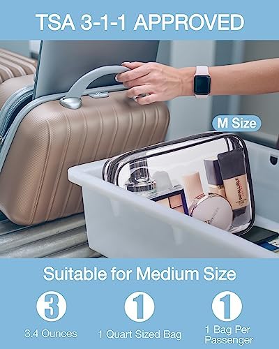 BAGSMART Clear Toiletry Bag 2-Pack TSA Approved Water-Repellent - Image 3