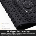 Yimobra Square Shower Mat Non Slip, Super Strong Suction Cups, Machine Washable - Image 2